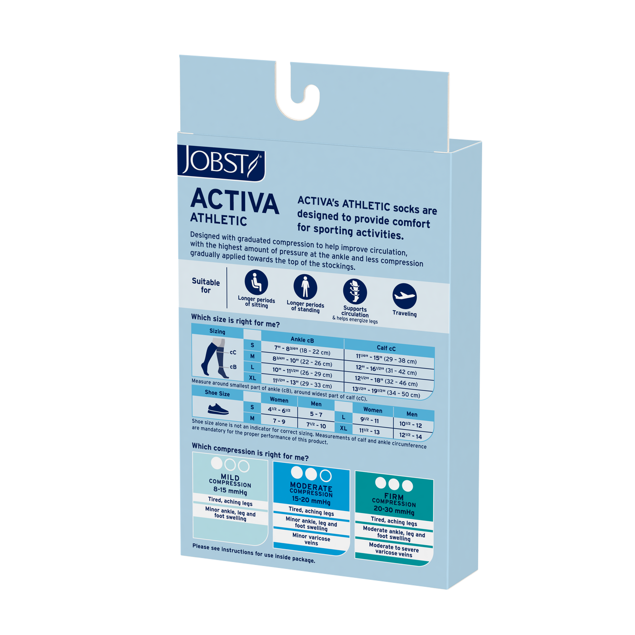 JOBST® Activa Athletic Knee High Socks 15-20mmHg