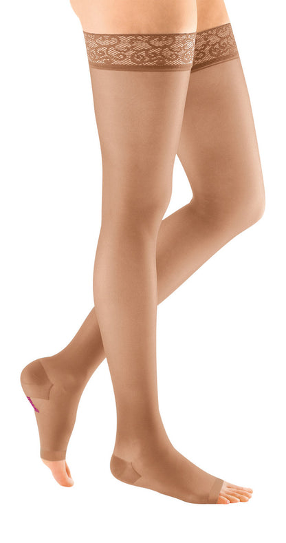 Medi Sheer & Soft Thigh High W/ Silicone Band 15-20mmHg - Compression Level: Moderate 15-20 MmHg - Female - Leg
